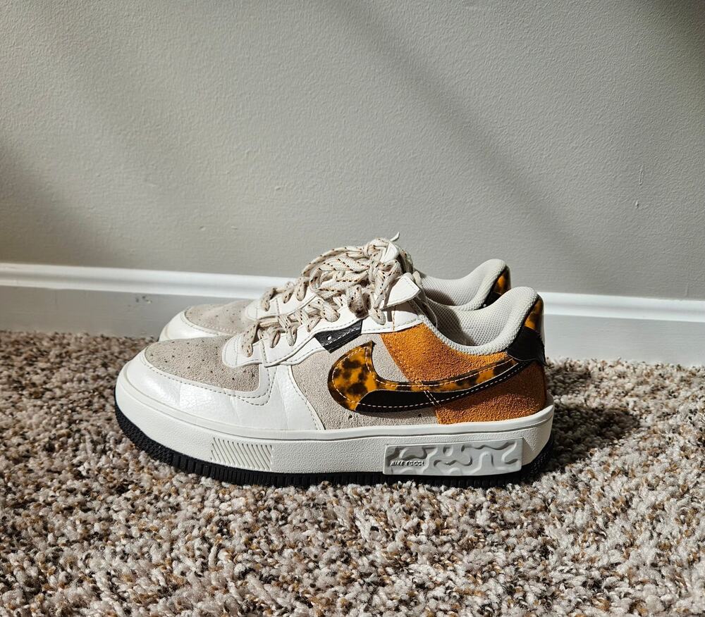 Nike Air Force 1 Fontanka Tortoise Shell Women’s 8 React Sneakers DR0151-001